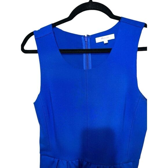 Madewell Sleeveless Silouette Ponte Scuba Telegraph Royal Cobalt Blue Dress sz S - Picture 7 of 10